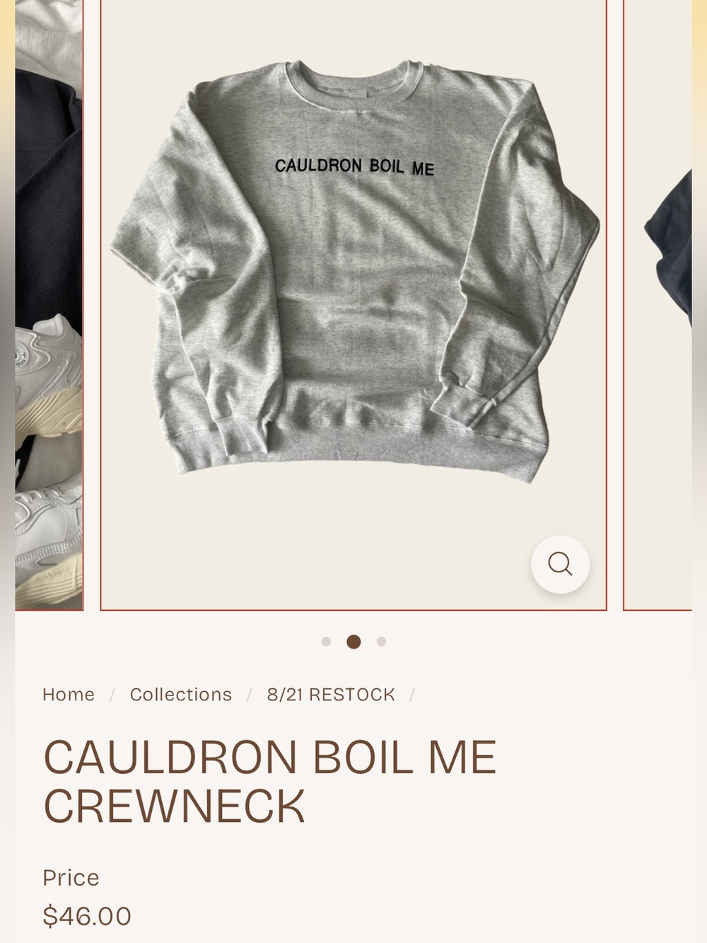 Cauldron Boil Me Embroidered Crewneck